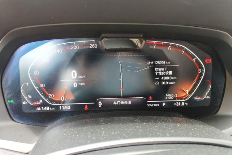 Used BMW X5 2019 xDrive40i Luxury Model with M Sport Package Odometer Close Up