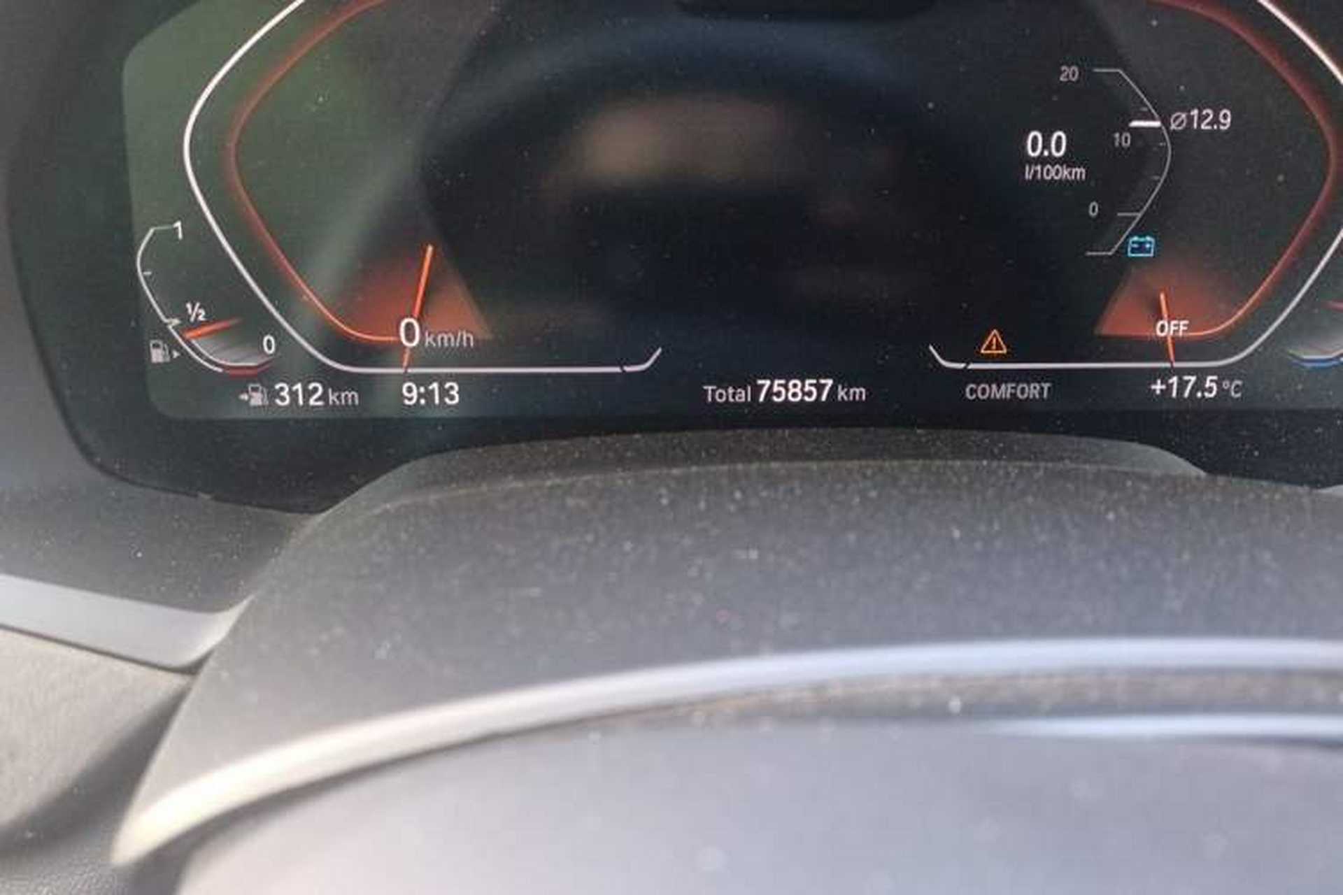 Used BMW X5 2020 xDrive40i Luxury Model with M Sport Package Odometer Close Up
