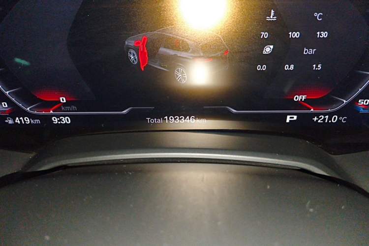 Used BMW X5 2020 xDrive40i Luxury Model with M Sport Package Odometer Close Up