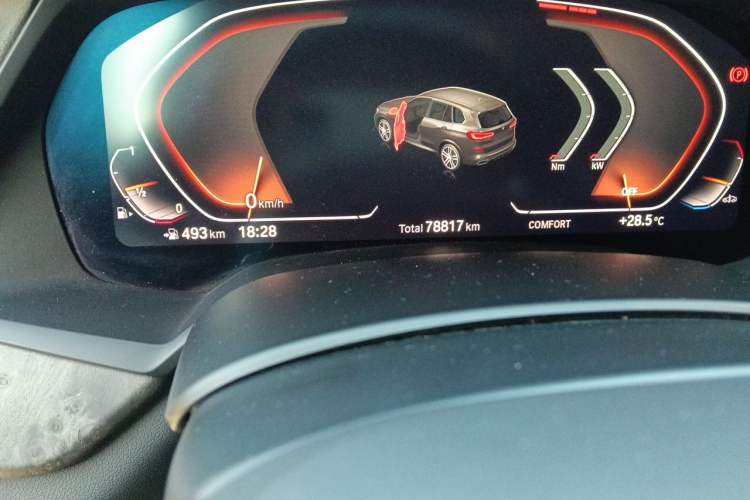 Used BMW X5 2020 xDrive30i M Sport Package Odometer Close Up