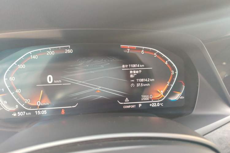 Used BMW X5 2020 xDrive40i M Sport Package Odometer Close Up