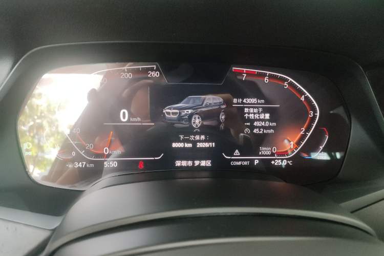 Used BMW X5 2021 xDrive40i M Sport Package Odometer Close Up