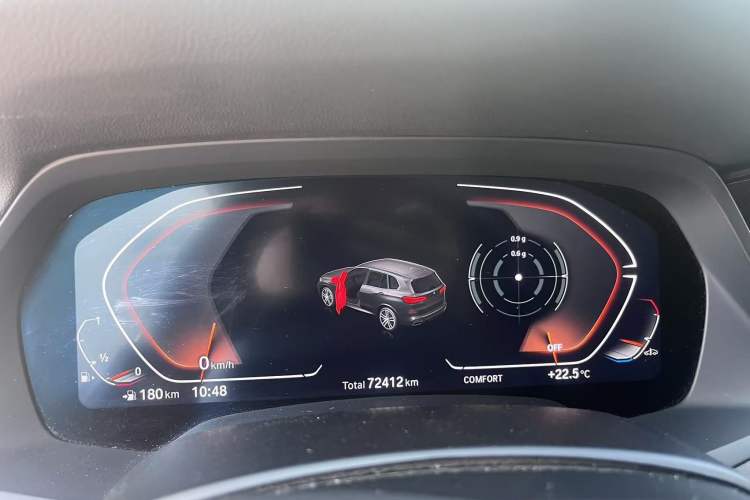 Used BMW X5 2022 xDrive 30Li M Sport Package Odometer Close Up