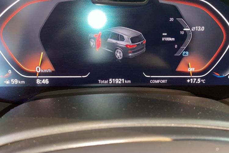 Used BMW X5 2022 Restyled xDrive 40Li Luxury Edition M Sport Package Odometer Close Up