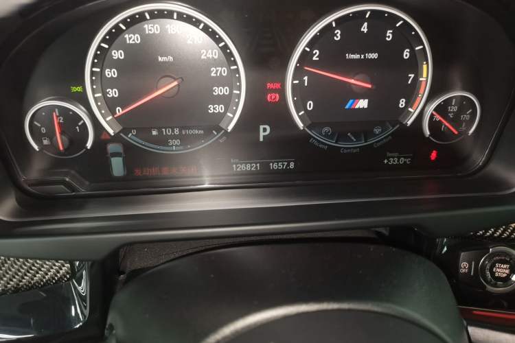 Used BMW X5 M 2015 X5 M Odometer Close Up