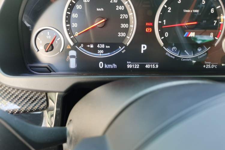 Used BMW X5 M 2015 X5 M Odometer Close Up