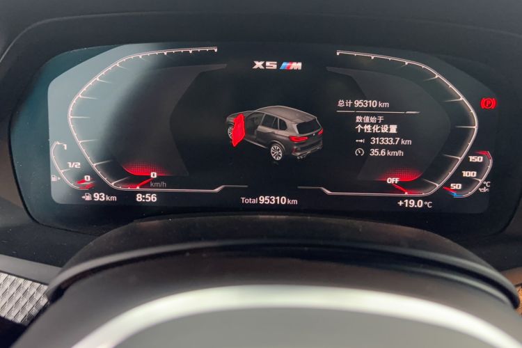 Used BMW X5 M 2020 X5 M Odometer Close Up