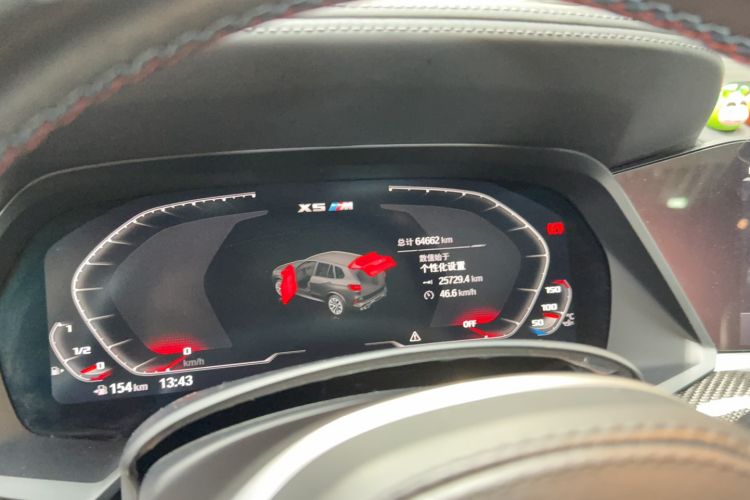 Used BMW X5 M 2020 X5 M Odometer Close Up