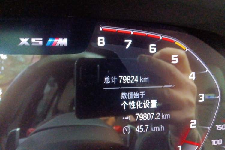 Used BMW X5 M 2020 X5 M Odometer Close Up