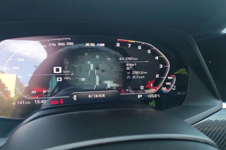 Used BMW X5 M 2022 X5 M Odometer Close Up