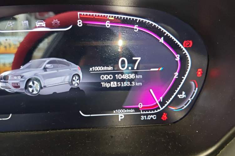 Used BMW X6  Odometer Close Up