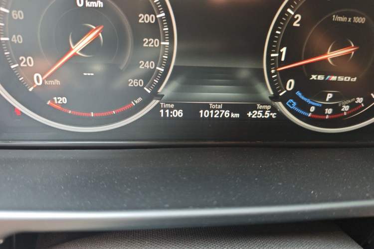 Used BMW X6 2015 xDrive35i Luxury Edition Odometer Close Up