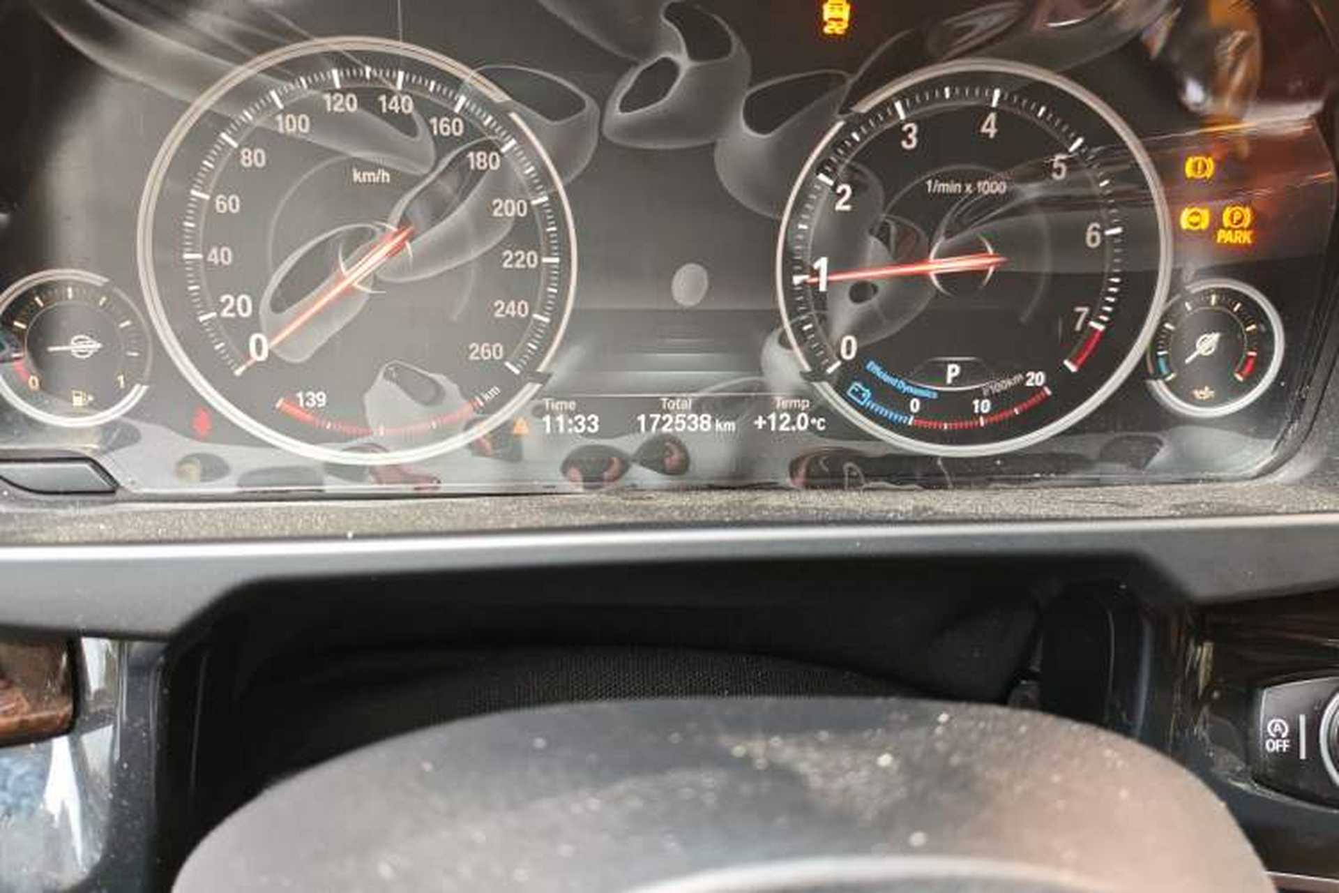 Used BMW X6 2015 xDrive28i Odometer Close Up