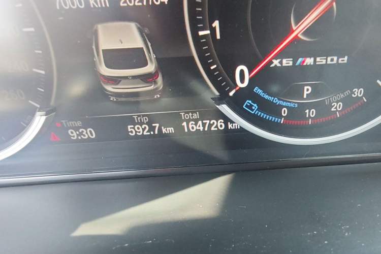 Used BMW X6  Odometer Close Up
