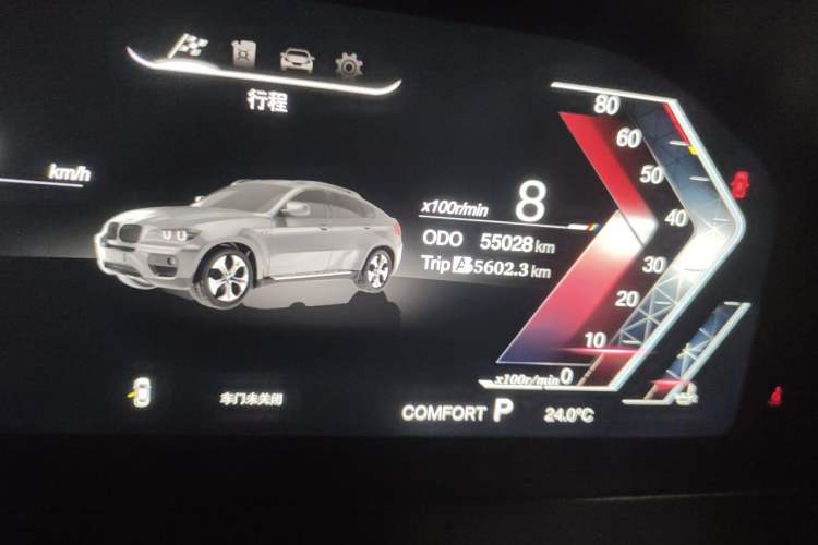 Used BMW X6 2018 xDrive28i Odometer Close Up