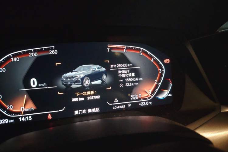 Used BMW X6 2020 xDrive30i M Sport Package Odometer Close Up