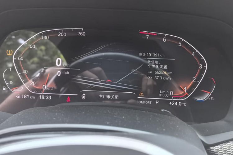 Used BMW X6 2020 xDrive40i M Sport Package Odometer Close Up
