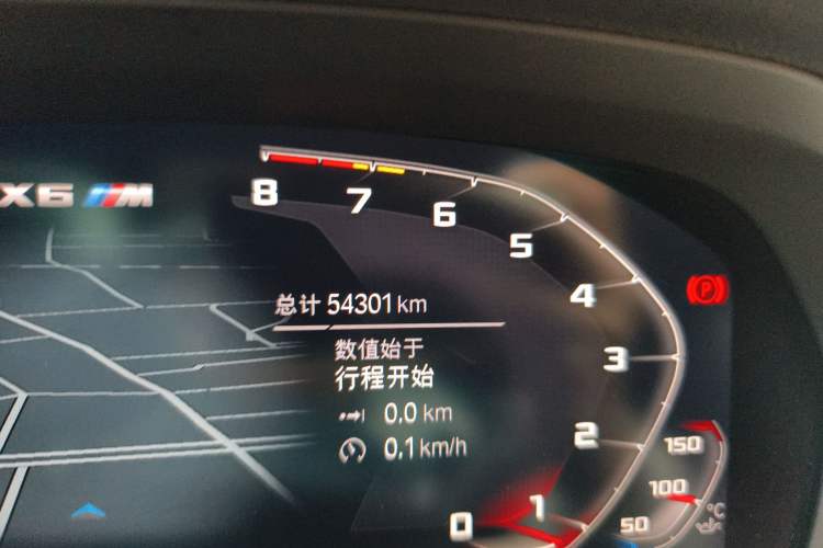 Used BMW X6 2022 Restyled xDrive30i M Sport Package Odometer Close Up
