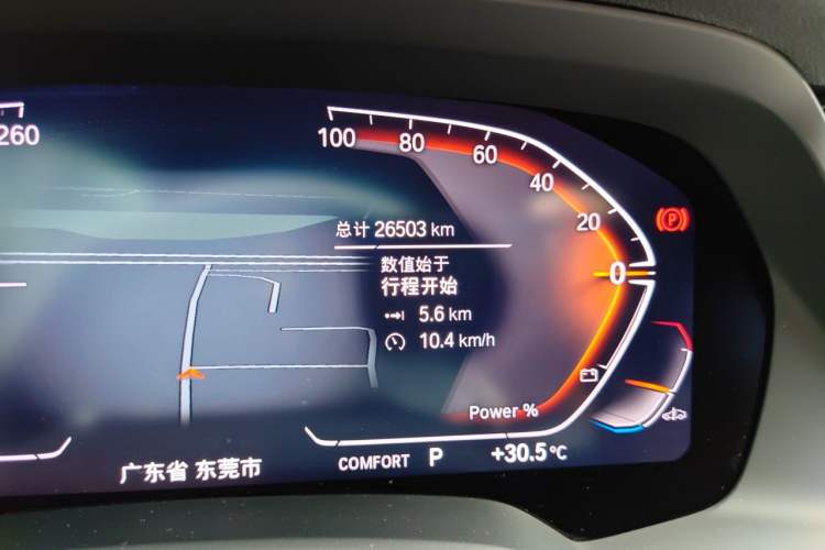 Used BMW X6 2022 Second Facelift xDrive40i M Sport Package Odometer Close Up