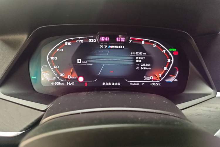 Used BMW X7 2019 xDrive40i Executive Model M Sport Package Odometer Close Up
