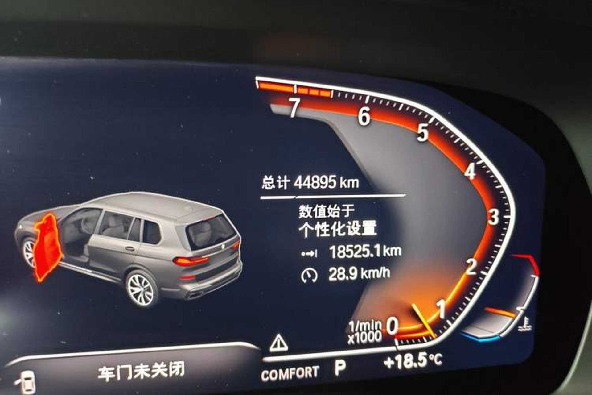 Used BMW X7 2019 xDrive40i Luxury M Sport Package Odometer Close Up