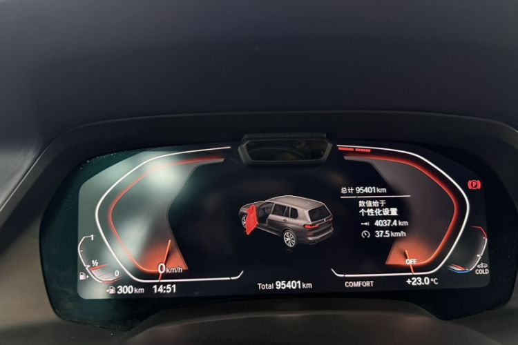 Used BMW X7 2020 xDrive40i Executive M Sport Package Odometer Close Up