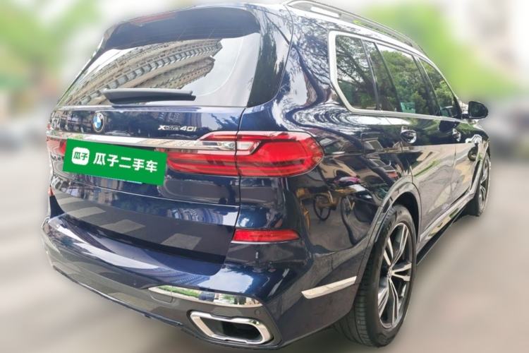 Used BMW X7 2020 xDrive40i Luxury M Sport Package Rear Right 45 Deg