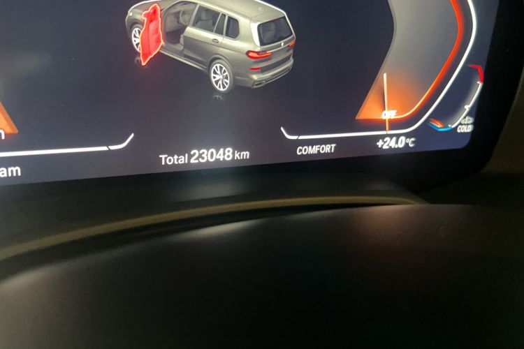 Used BMW X7 2021 xDrive40i Luxury M Sport Package Odometer Close Up