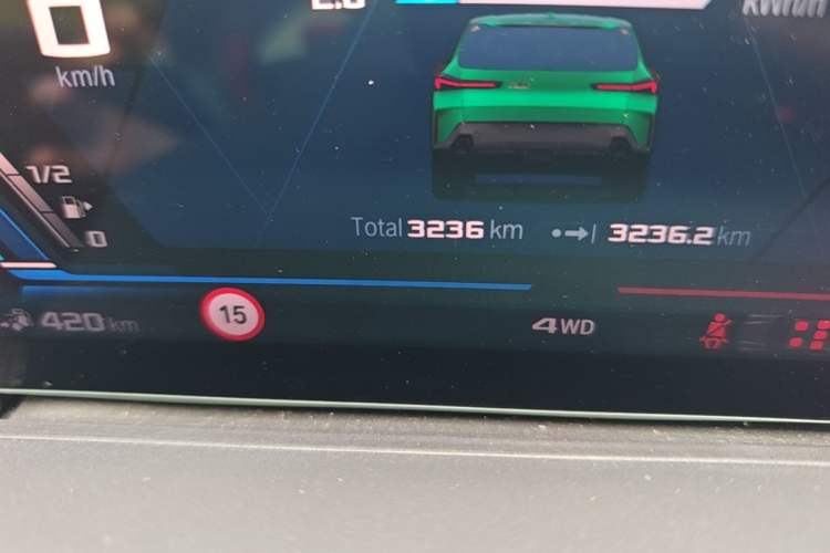 Used BMW XM 2023 50e Odometer Close Up