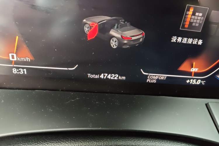 Used BMW Z4 2019 sDrive 25i M Sport Package Odometer Close Up