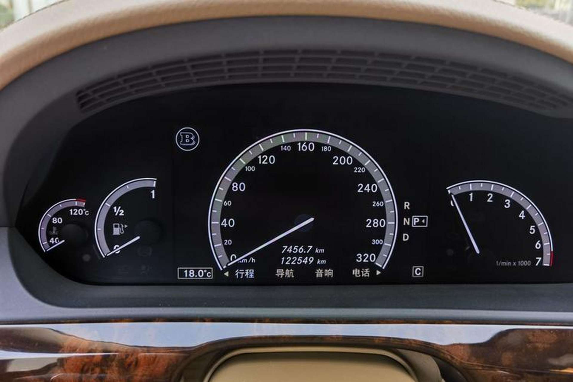Used Brabus S-Class 2011 38S Odometer Close Up