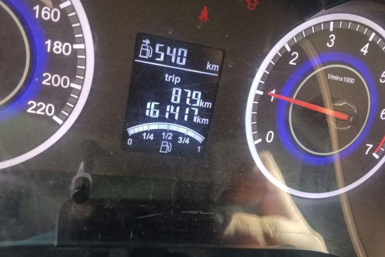 Used Brilliance V3 2016 1.5L Manual Comfort Model Odometer Close Up