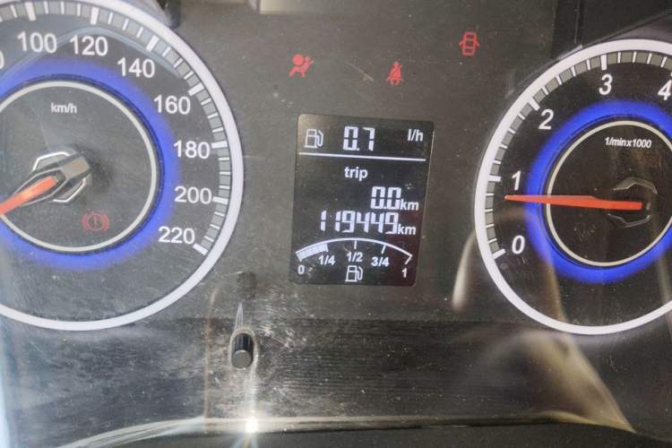 Used Brilliance V3 2016 1.5L Manual Comfort Model Odometer Close Up