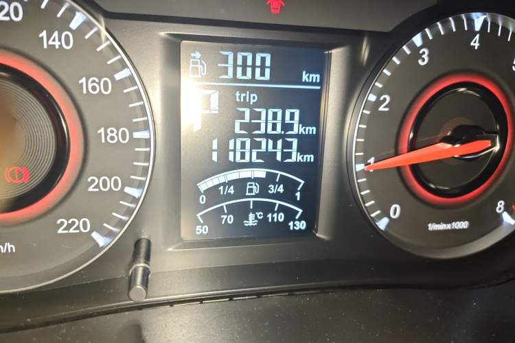 Used Brilliance V3 2017 1.5L Automatic Comfort Model Odometer Close Up