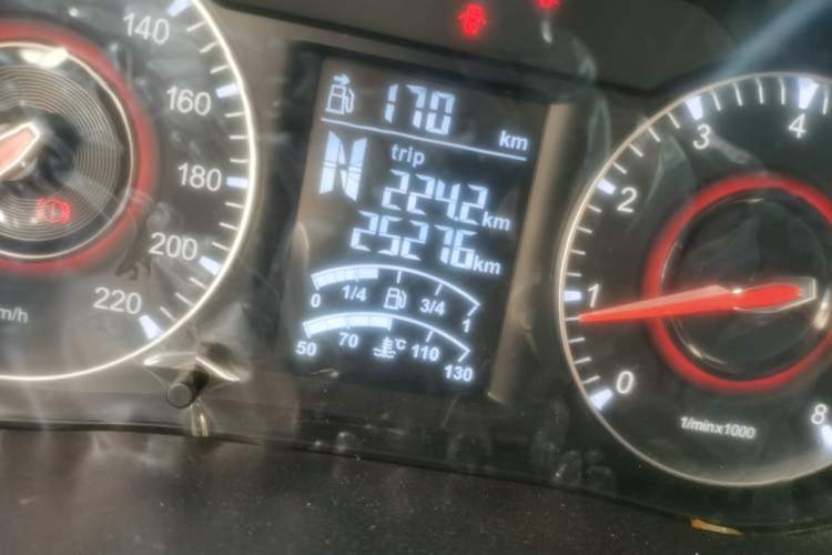 Used Brilliance V3 2017 1.5L Automatic Comfort Model Odometer Close Up