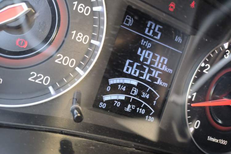 Used Brilliance V3 2017 1.5L Manual Comfort Model Odometer Close Up
