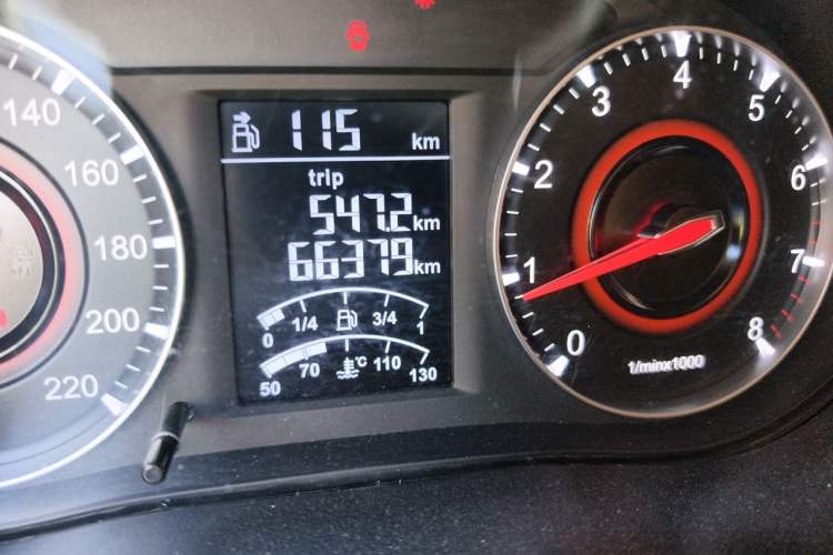Used Brilliance V3 2017 1.5L Manual Comfort Model Odometer Close Up