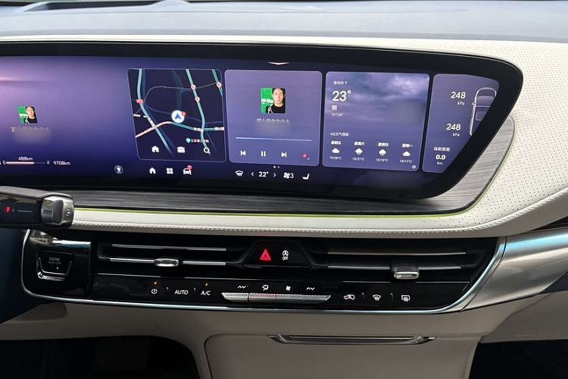 Used Buick Century 2023 2.0T Six-Seater Yinshi Edition Audio And AC Panel