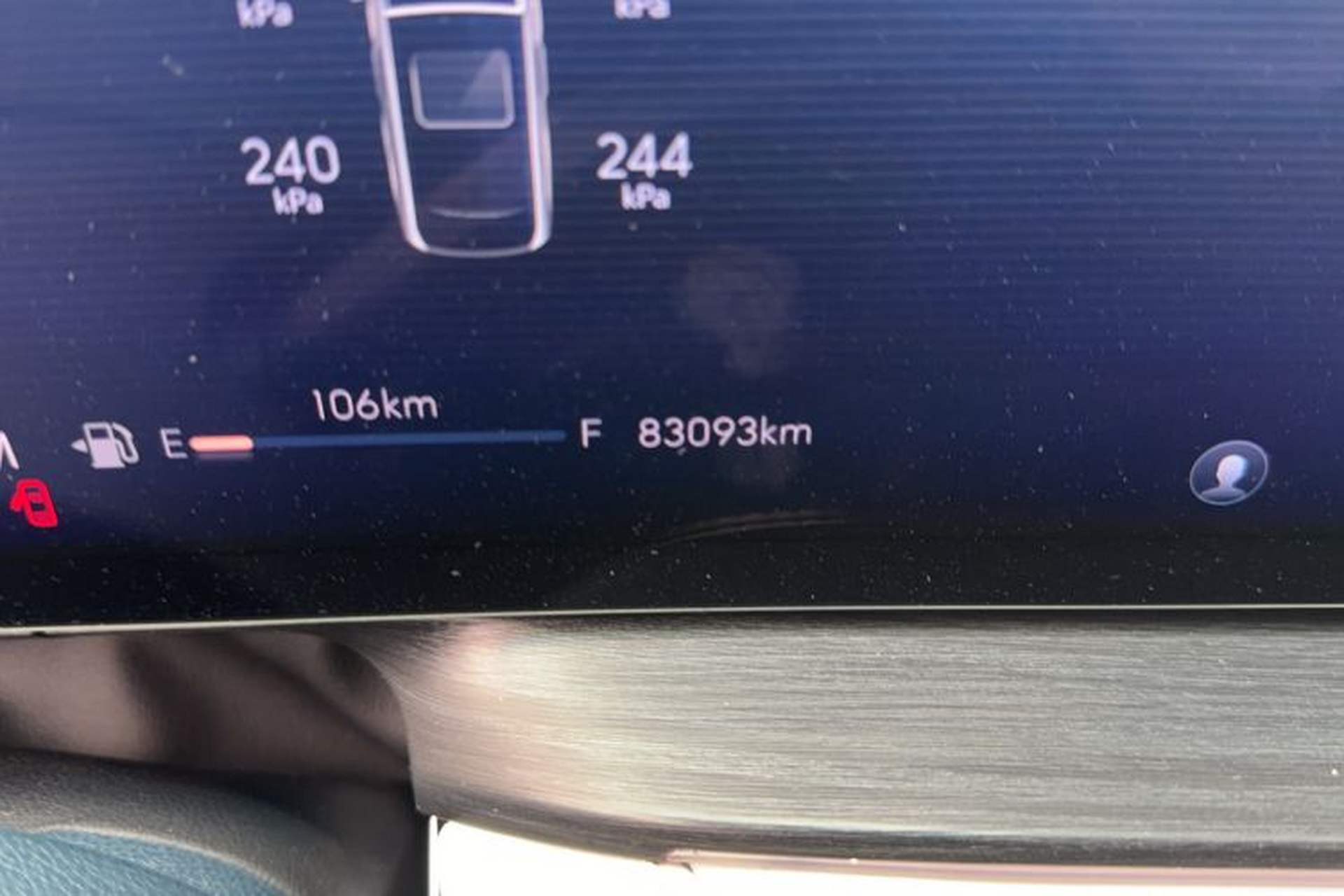 Used Buick Century 2023 2.0T Four-Seat Private Edition Odometer Close Up