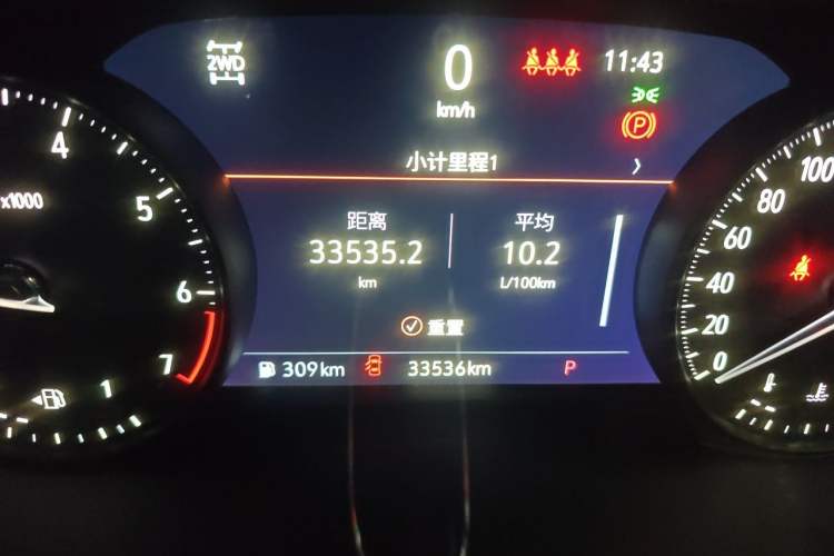 Used Buick Enclave 2020 28T Four-Wheel Drive Luxury Flagship Edition Odometer Close Up
