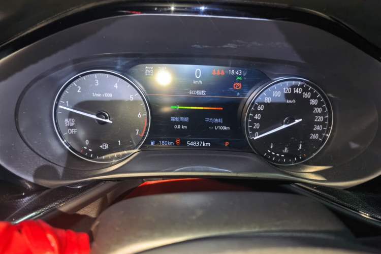 Used Buick Envision 2022 Encore Plus 652T Five-Seat All-Wheel-Drive Luxury Model Odometer Close Up