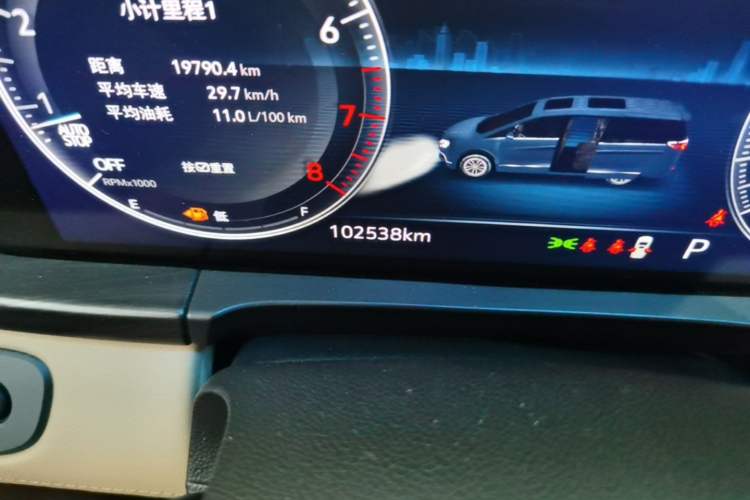 Used Buick GL8 2021 ES Landtrek 653T Comfort Edition Odometer Close Up