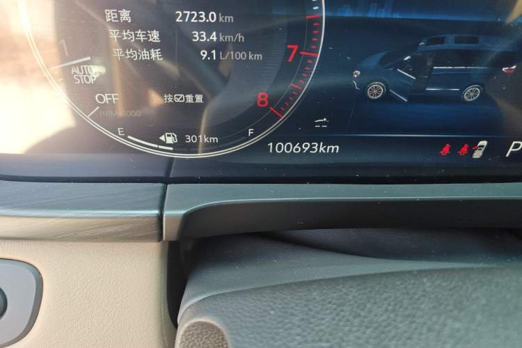 Used Buick GL8 2021 ES Landtrek 653T Luxury Model Odometer Close Up
