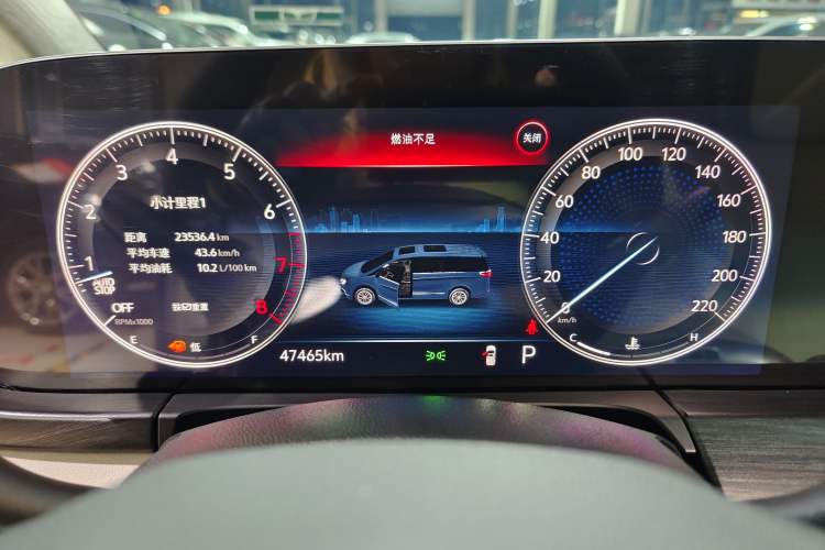 Used Buick GL8 2021 ES Landtrek 653T Comfort Edition Odometer Close Up