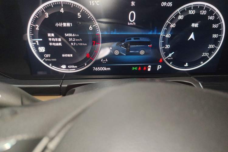 Used Buick GL8 2021 ES Landtrek 653T Comfort Edition Odometer Close Up