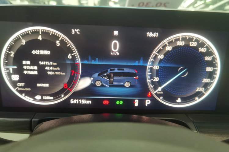 Used Buick GL8 2021 ES Landtrek 653T Comfort Edition Odometer Close Up