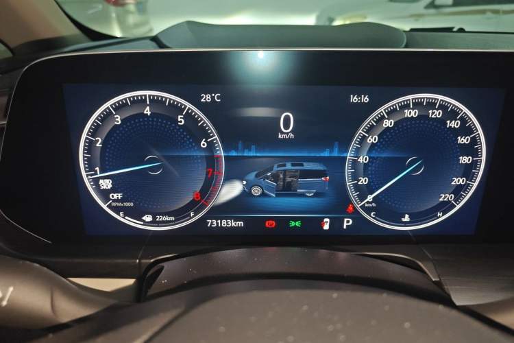 Used Buick GL8 2021 ES Landtrek 653T Comfort Edition Odometer Close Up