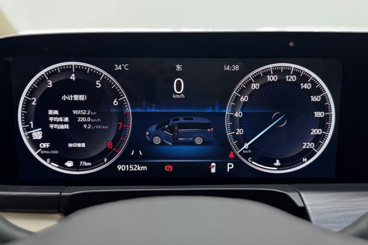 Used Buick GL8 2022 ES Landtrek 653T Luxury Edition Odometer Close Up