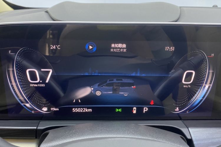 Used Buick GL8 2023 ES Lu Zun Deluxe Model Odometer Close Up