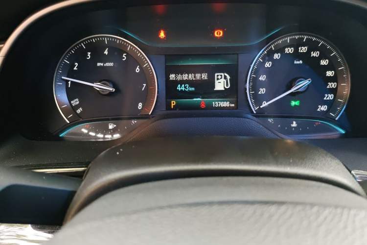 Used Buick GT 2021 1.3T Automatic Mild Hybrid Elite Version Odometer Close Up